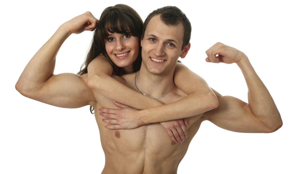 Woman with a man's penis enlargement