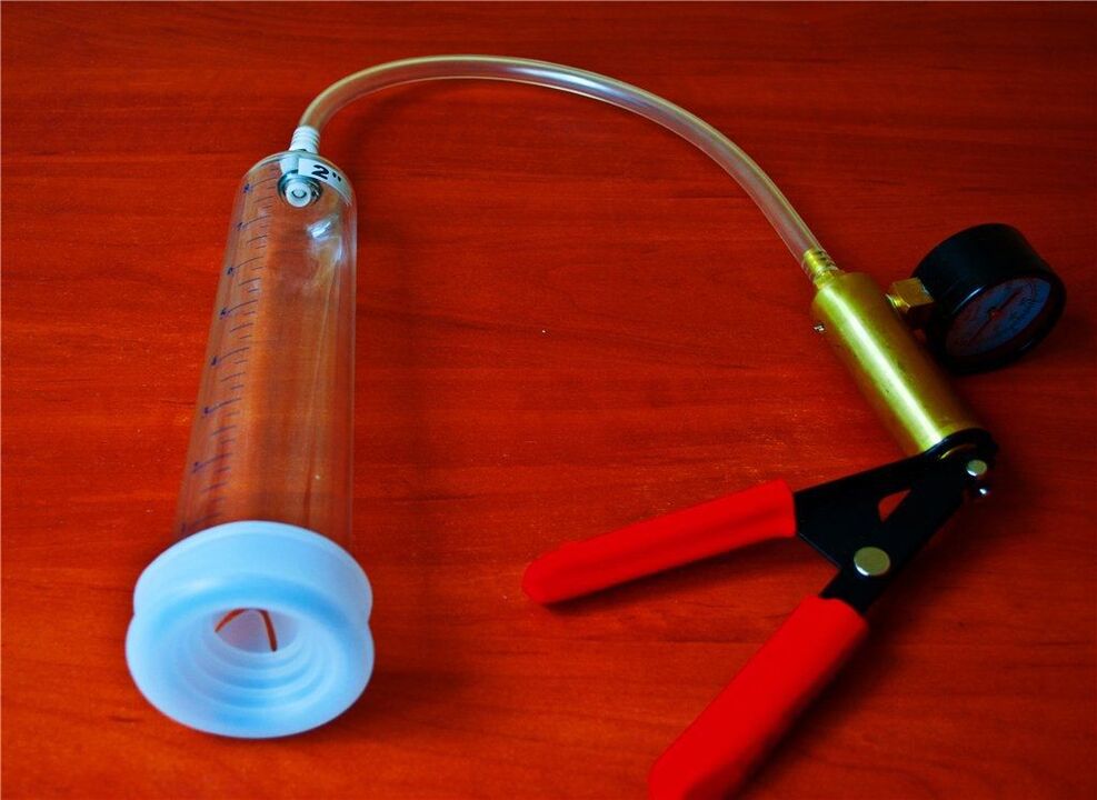 Vacuum pump to increase penis size